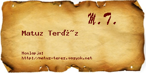 Matuz Teréz névjegykártya